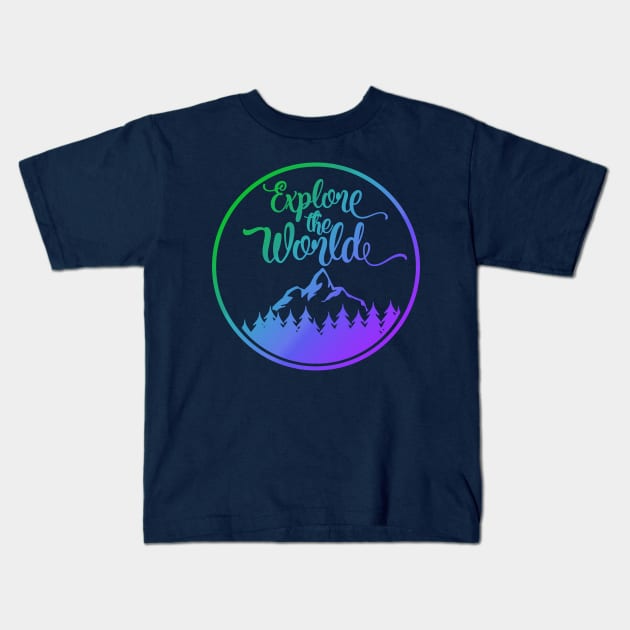 Travel and  Explore the World Kids T-Shirt by Scar